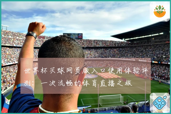 世界杯买球网页版入口使用体验评测：一次流畅的体育直播之旅